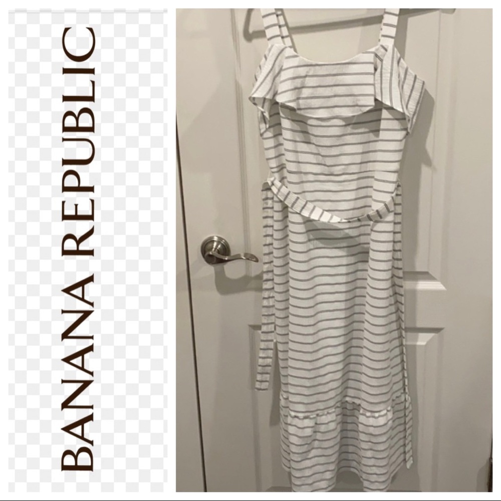 Banana Republic White Flutter Dress